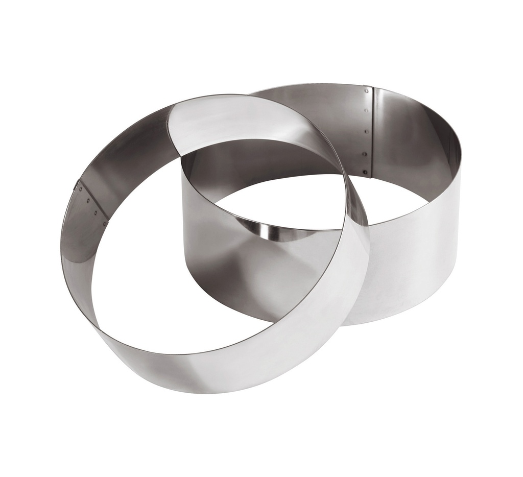 Mallard Ferrière Tall stainless steel wedding-cake ring — Diameter: 260 mm; Height: 140 mm — 06870