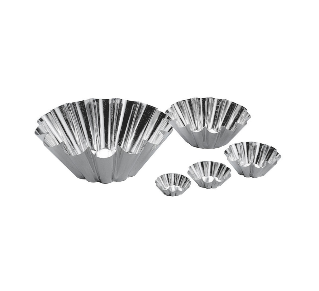 Mallard Ferrière Flat-bottom tinplate brioche mould — Diameter: 160 mm; Height: 65 mm — 08799