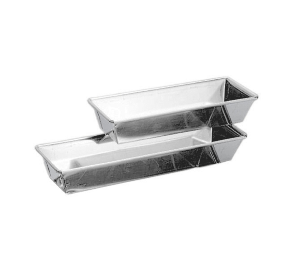 Mallard Ferrière Tinplate Nanterre rectangular brioche mould — Length: 200 mm; Width: 85 mm; Height: 40 mm — 08851