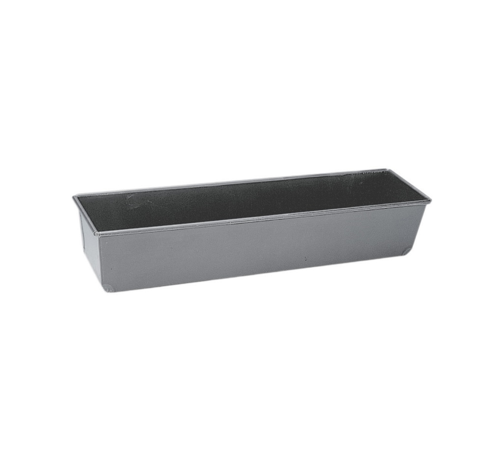 Mallard Ferrière Wide blue-steel biscotte loaf pan — Length: 500 mm; Width: 100 mm; Height: 80 mm — 09321