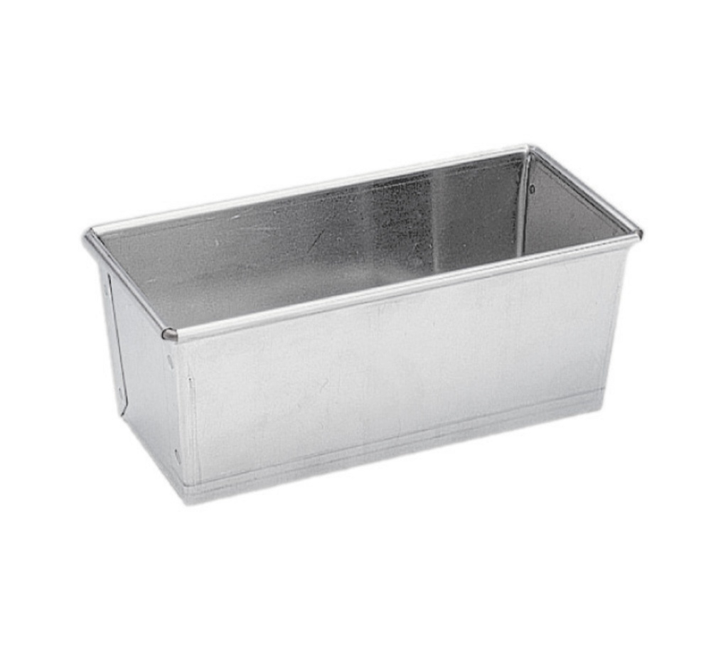 Mallard Ferrière Straight tinplate cake pan — Length: 140 mm; Width: 80 mm; Height: 70 mm — 09421