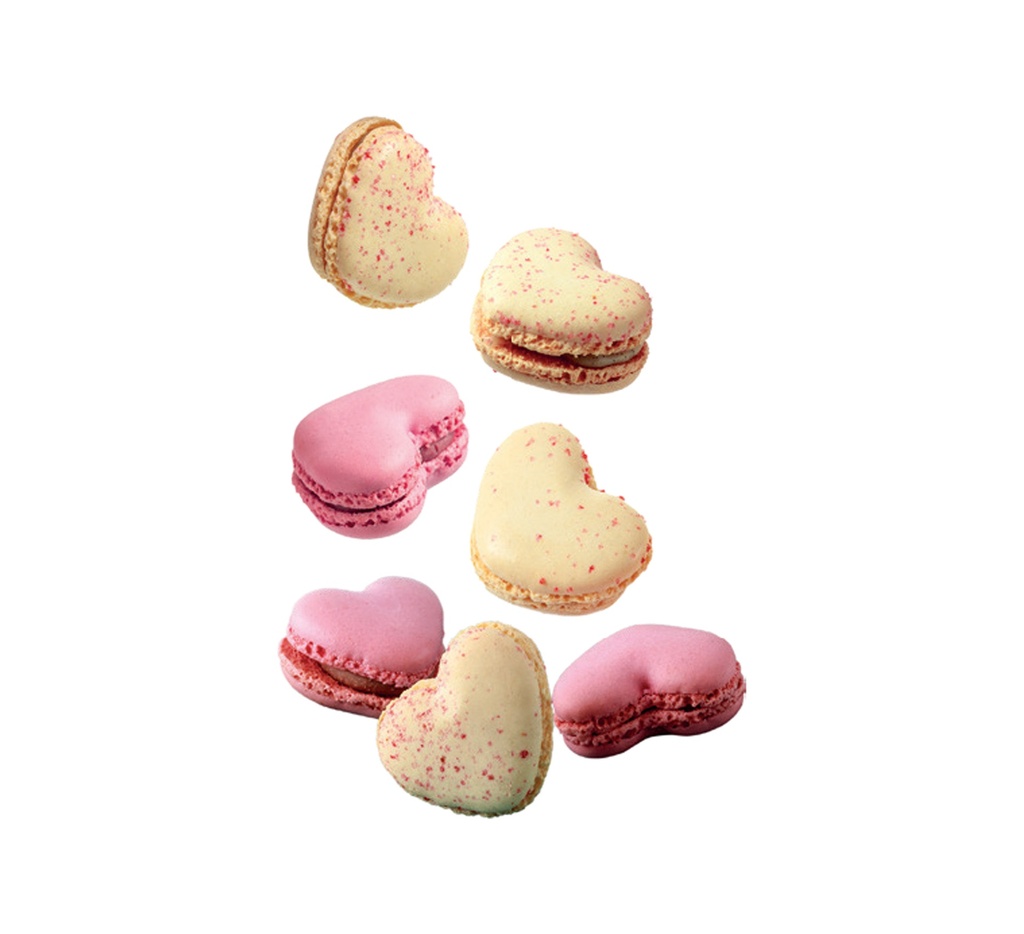 Mallard Ferrière Heart macaron silicone baking sheet — Length: 400 mm; Width: 300 mm — 10801