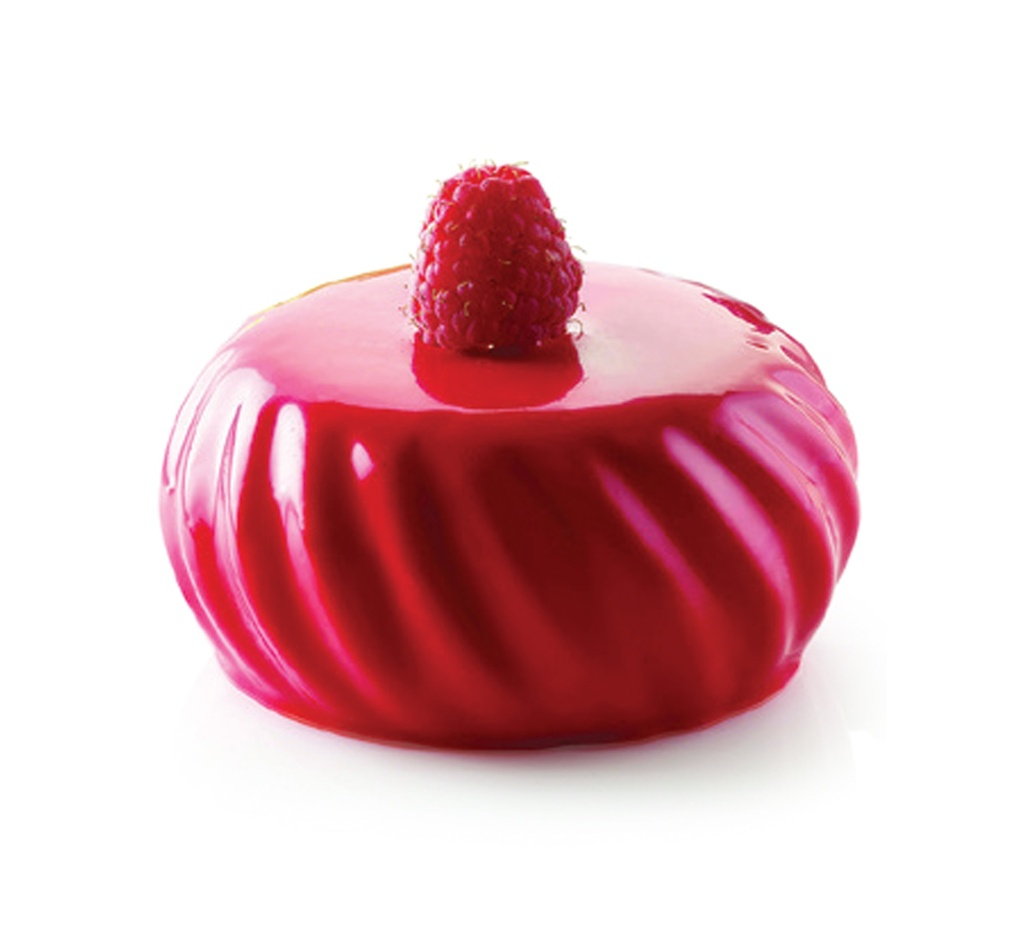 Mallard Ferrière Silicone Samouraï twisted domed round moulding sheet — Length: 300 mm; Width: 175 mm — 11171