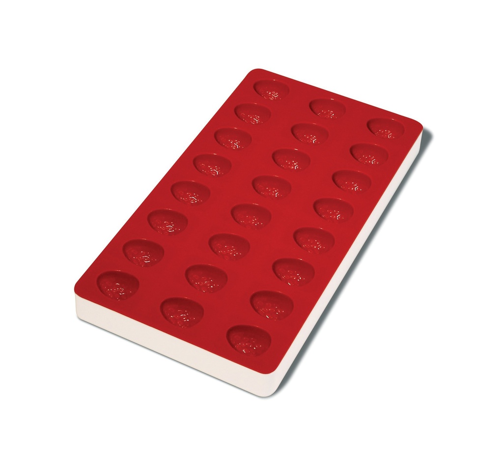 Mallard Ferrière Silicone strawberry fruit-jelly mould with plastic support — 11217