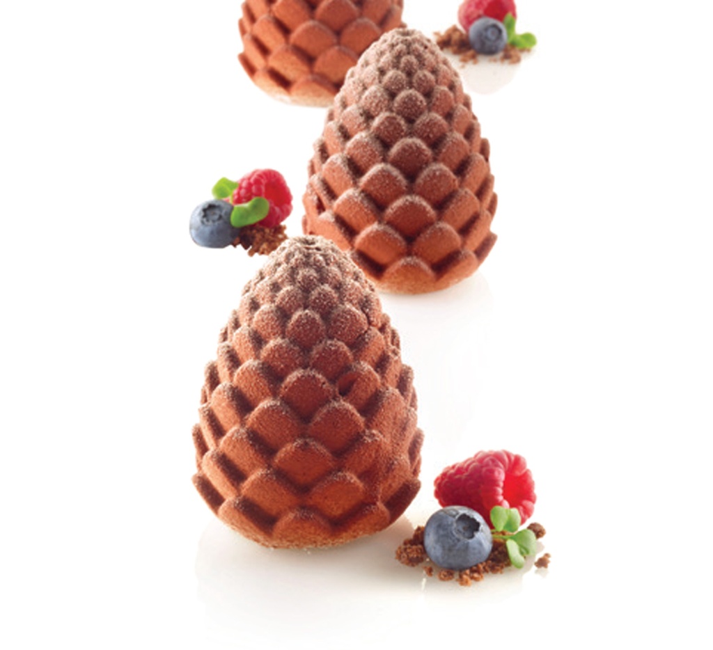 Mallard Ferrière Silicone pine cone mould with plastic support — 11559