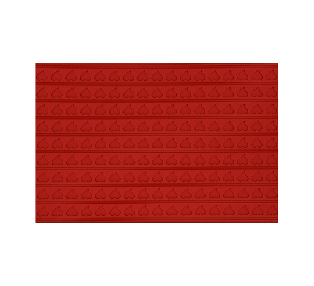 Mallard Ferrière Silicone heart relief mat — Length: 560 mm; Width: 390 mm — 11418