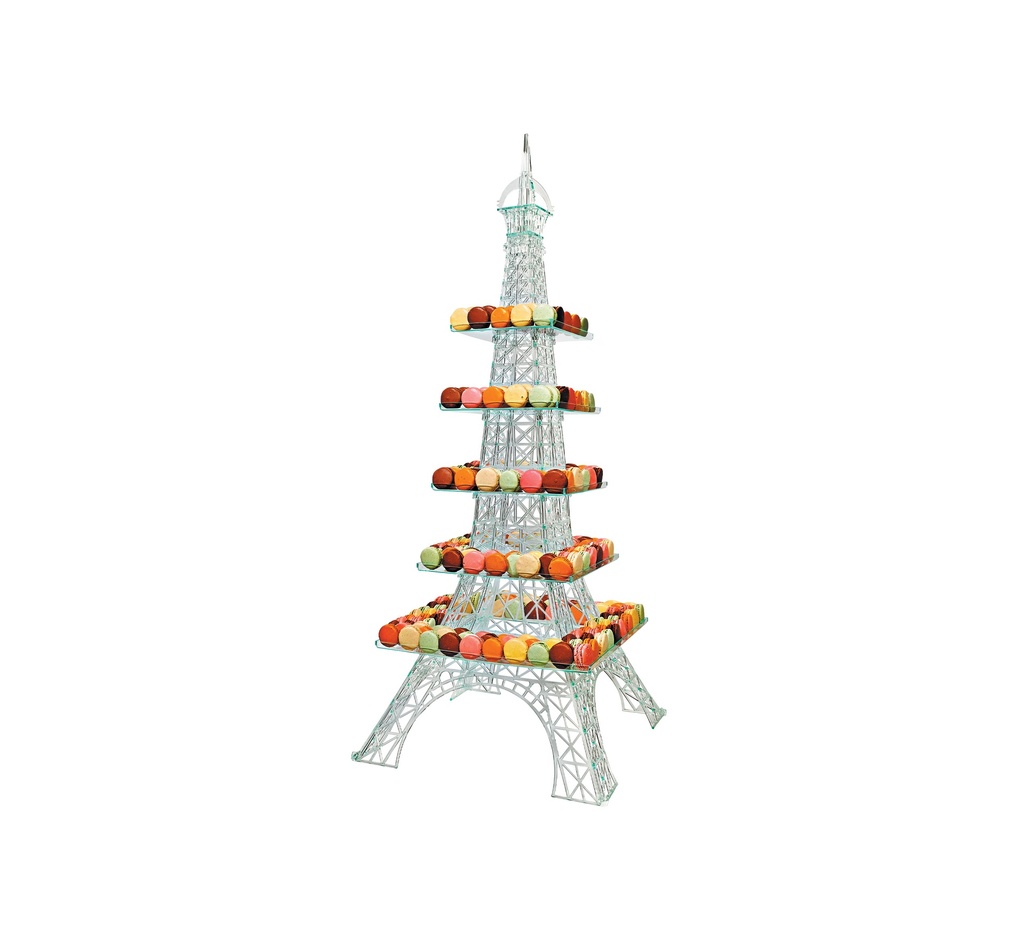 Mallard Ferrière PMMA Eiffel Tower display stand — Base length: 500 mm; Base width: 500 mm; Height: 1260 mm — 12090