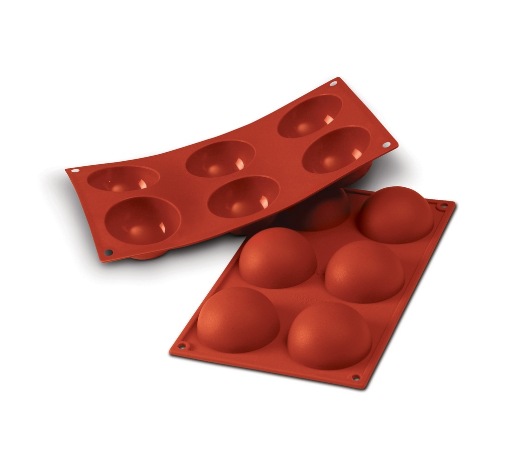 Mallard Ferrière – Silikomart Professional Siliconflex silicone hemisphere moulding sheet — Sheet length: 300 mm; Sheet width: 175 mm — 10903