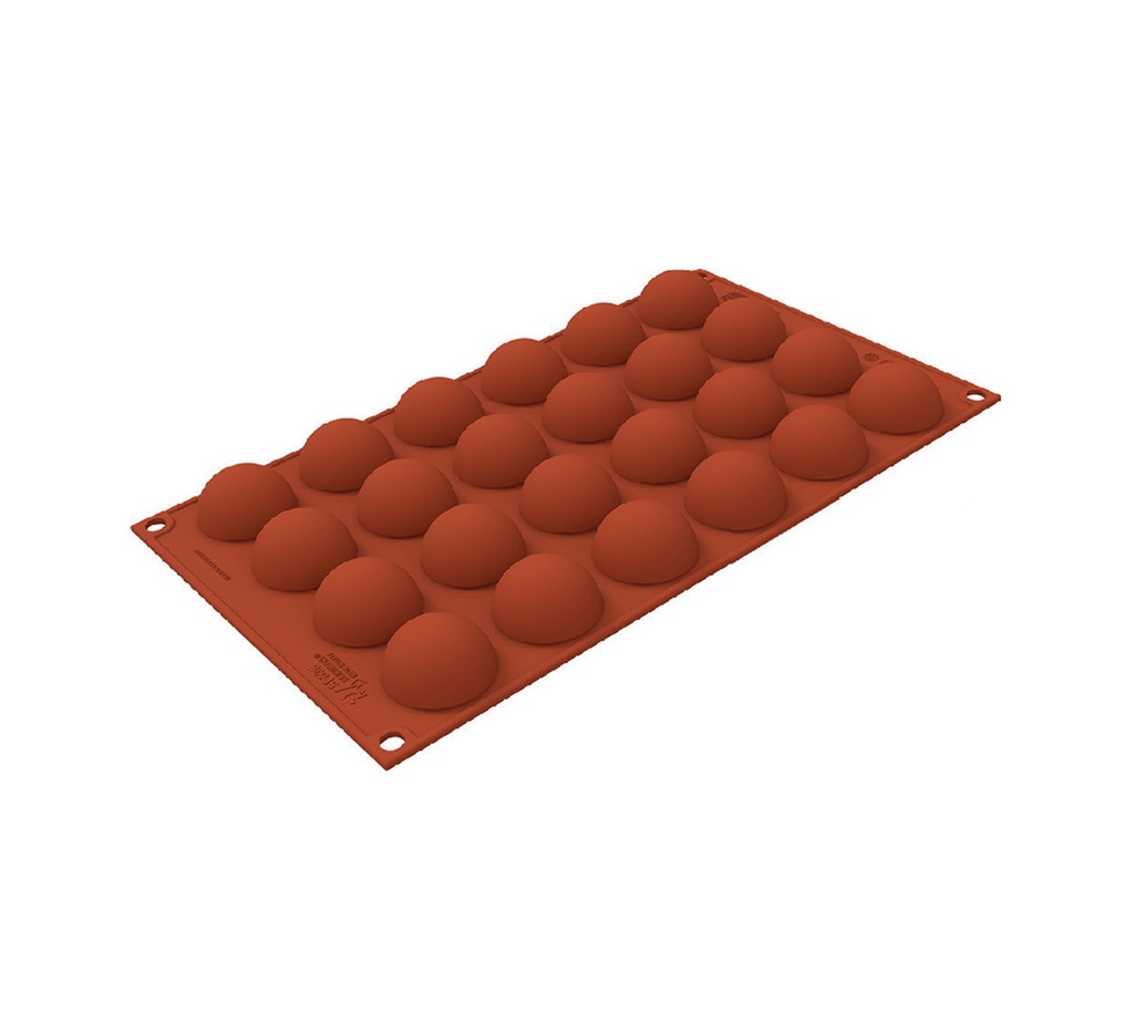Mallard Ferrière – Silikomart Professional Siliconflex silicone hemisphere moulding sheet — Sheet length: 300 mm; Sheet width: 175 mm — 10911