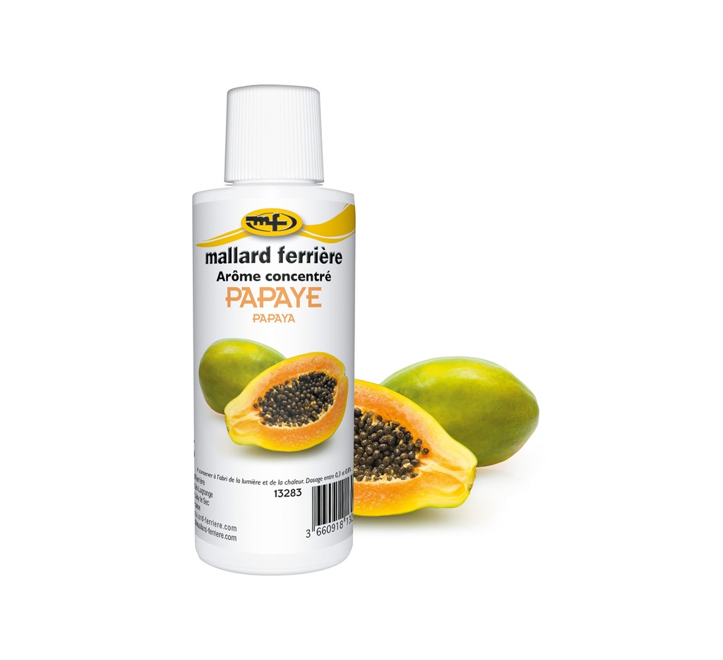 Mallard Ferrière Papaya concentrated liquid food flavouring — 125 ml bottle — 13283