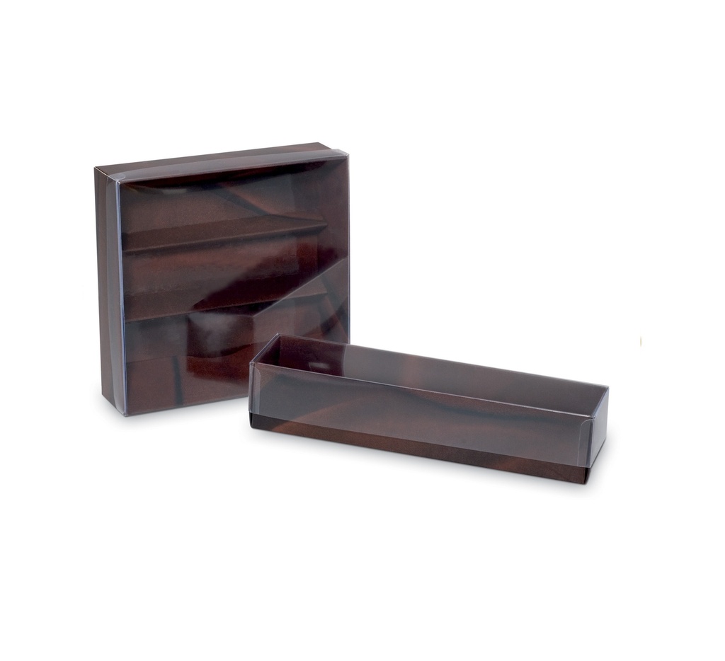 Mallard Ferrière Cardboard macaron boxes with PVC lids, pack of 50 — 15182