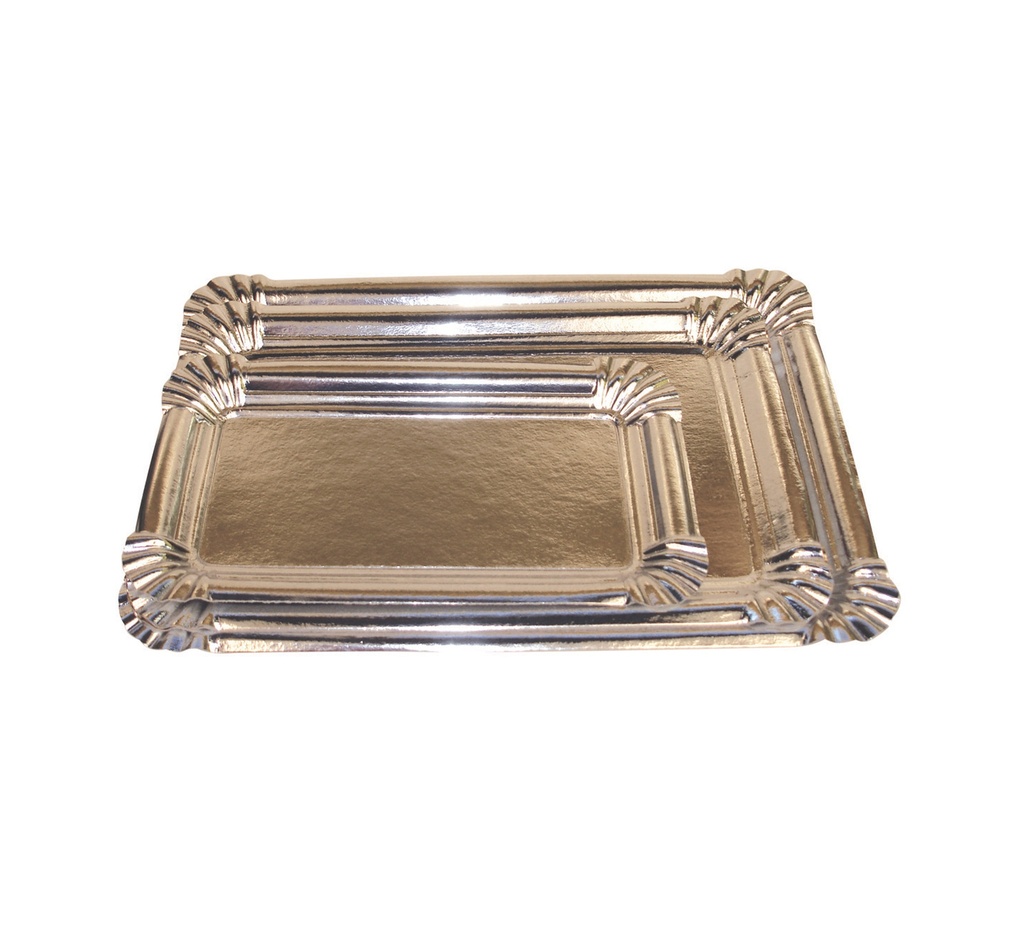 Mallard Ferrière Rectangular metallised cardboard trays, pack of 50 — 15882