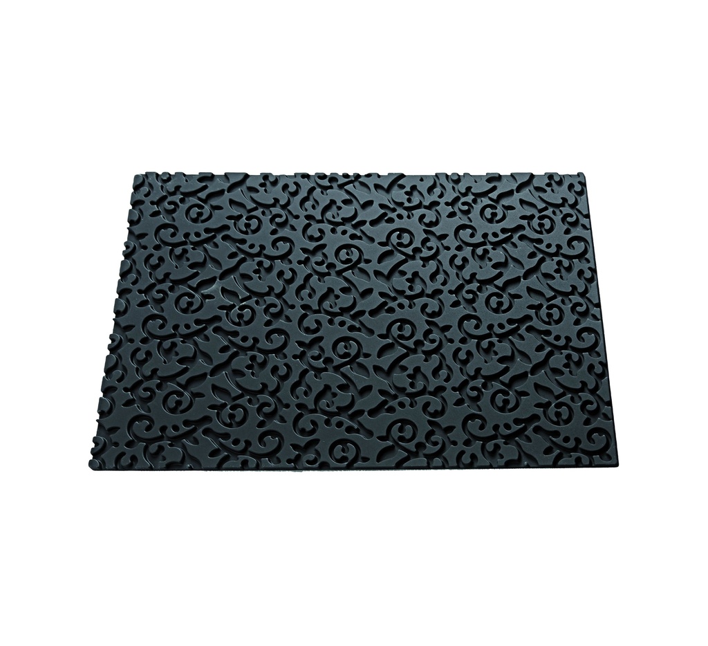 Mallard Ferrière Silicone arabesque decorative mat — Length: 250 mm; Width: 185 mm; Height: 4 mm — 17862