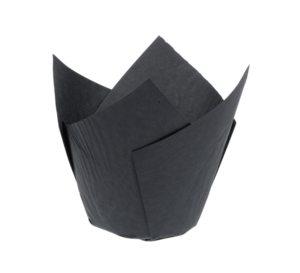 Mallard Ferrière Tulipcup black paper baking cups, pack of 200 — 17931