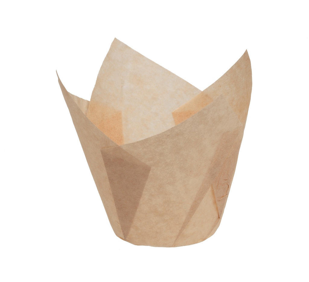 Mallard Ferrière Tulipcup ecru paper baking cups, pack of 300 — 17935