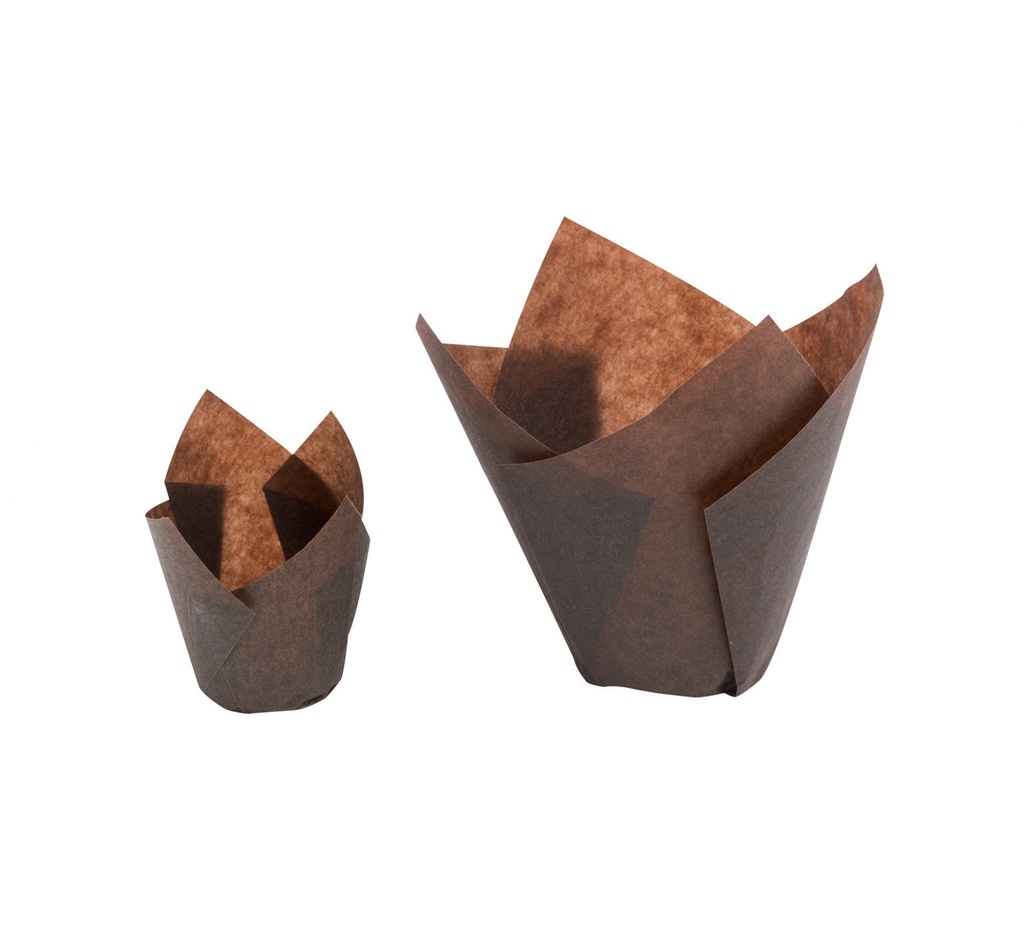 Mallard Ferrière Tulipcup brown paper baking cups, pack of 200 — 17941