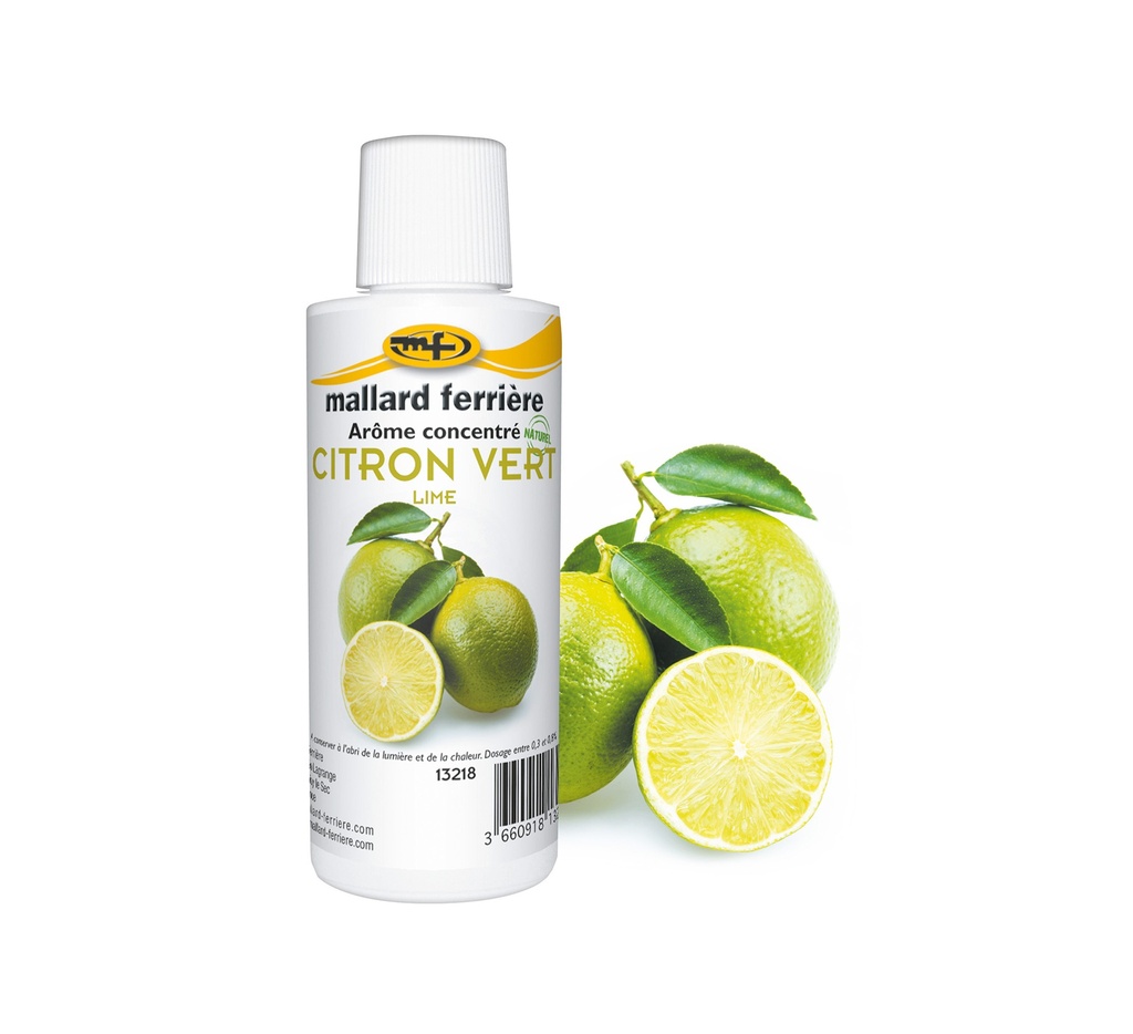 Mallard Ferrière Lime concentrated liquid food flavouring — 125 ml bottle — 13218