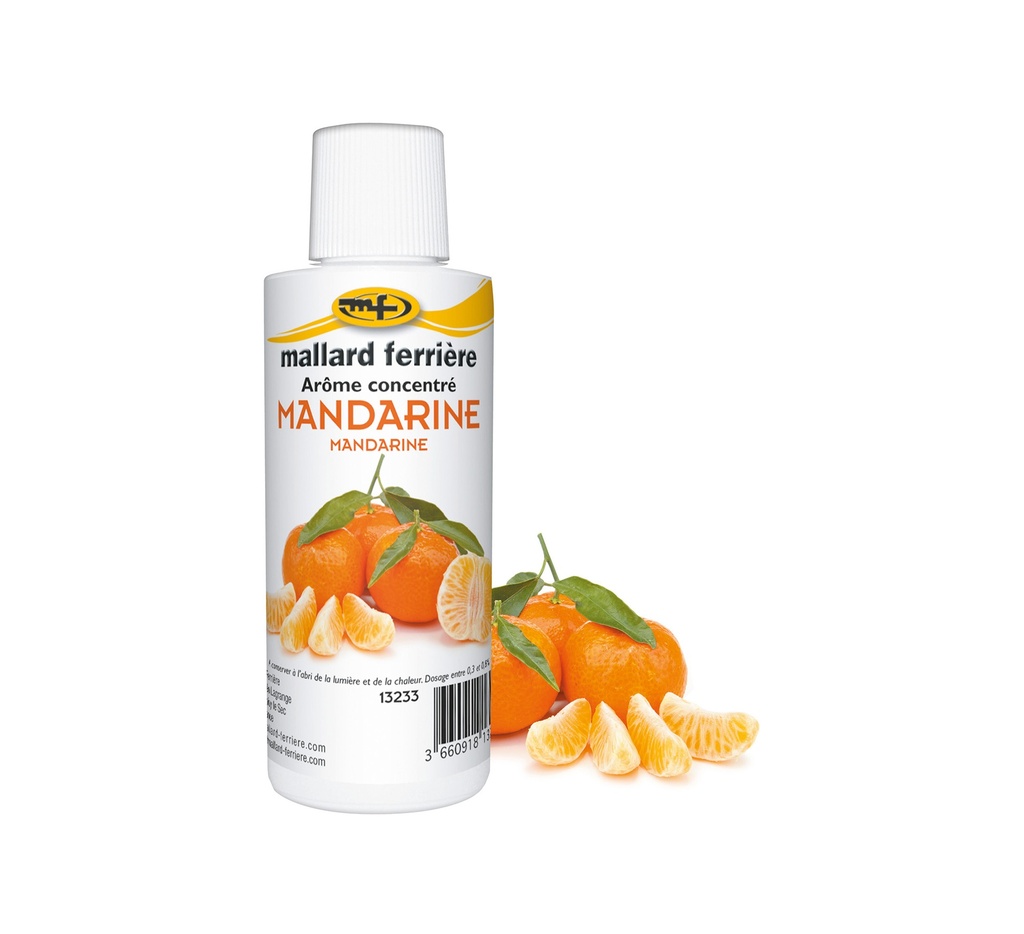 Mallard Ferrière Mandarin concentrated liquid food flavouring — 125 ml bottle — 13233