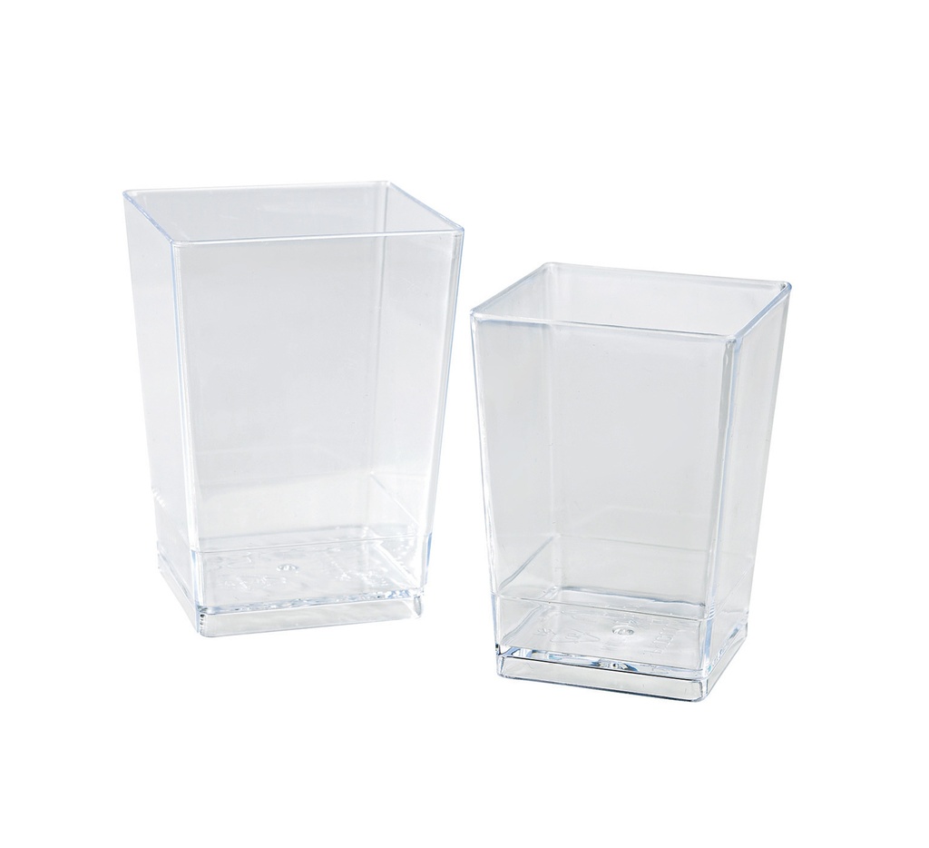 Mallard Ferrière Square plastic serving cups,180ml — 19229