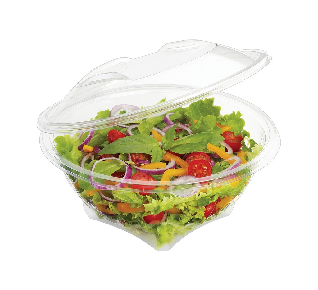 Mallard Ferrière Sekipack round salad containers with hinged lids — 19600