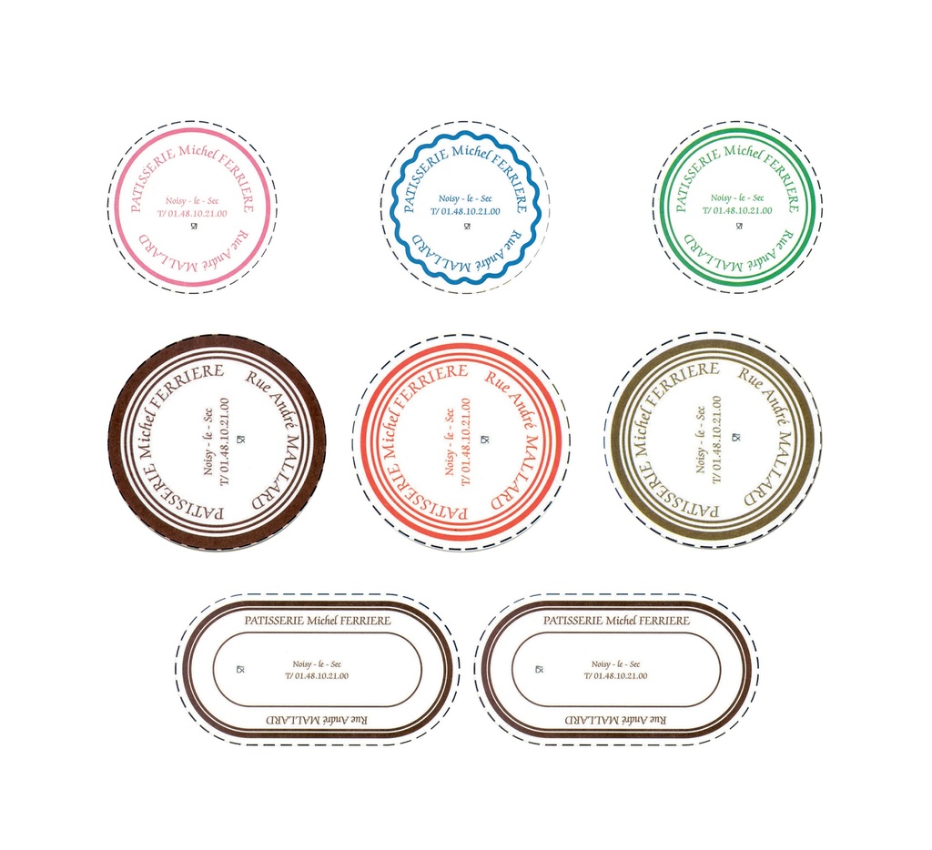 Mallard Ferrière Personalised round paper pastry cases — 20514