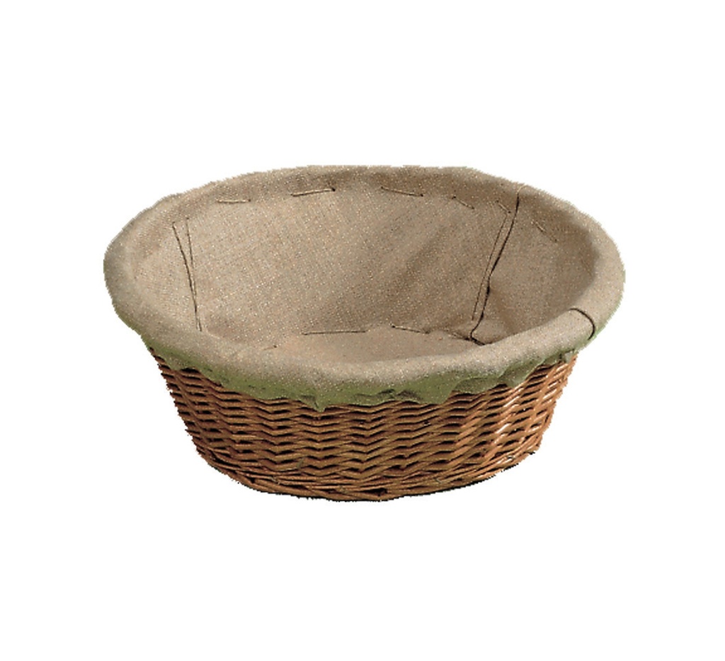 Mallard Ferrière Cloth-lined round wicker dough basket, Ø310 × H125 mm — 25954
