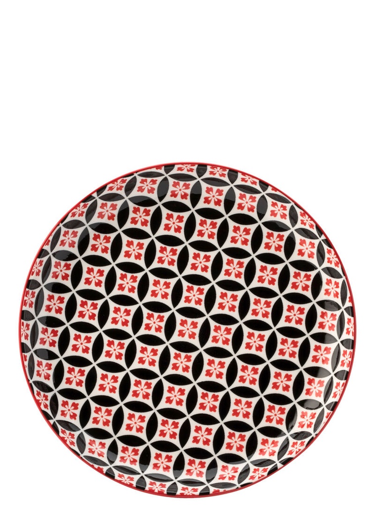 Utopia – Cadiz Red & Black Plate 8" (20cm) — CT1067-000000-B01006