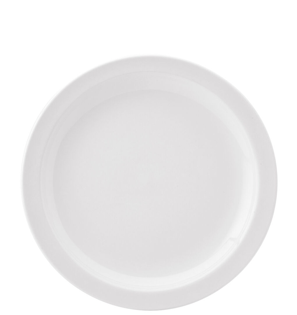 Utopia – Pure White Narrow Rim Plate 10.75" (27.3cm) — E13027-000000-B06018