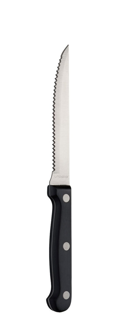 Utopia – Black Handled Steak Knife — F10643-000000-B12240