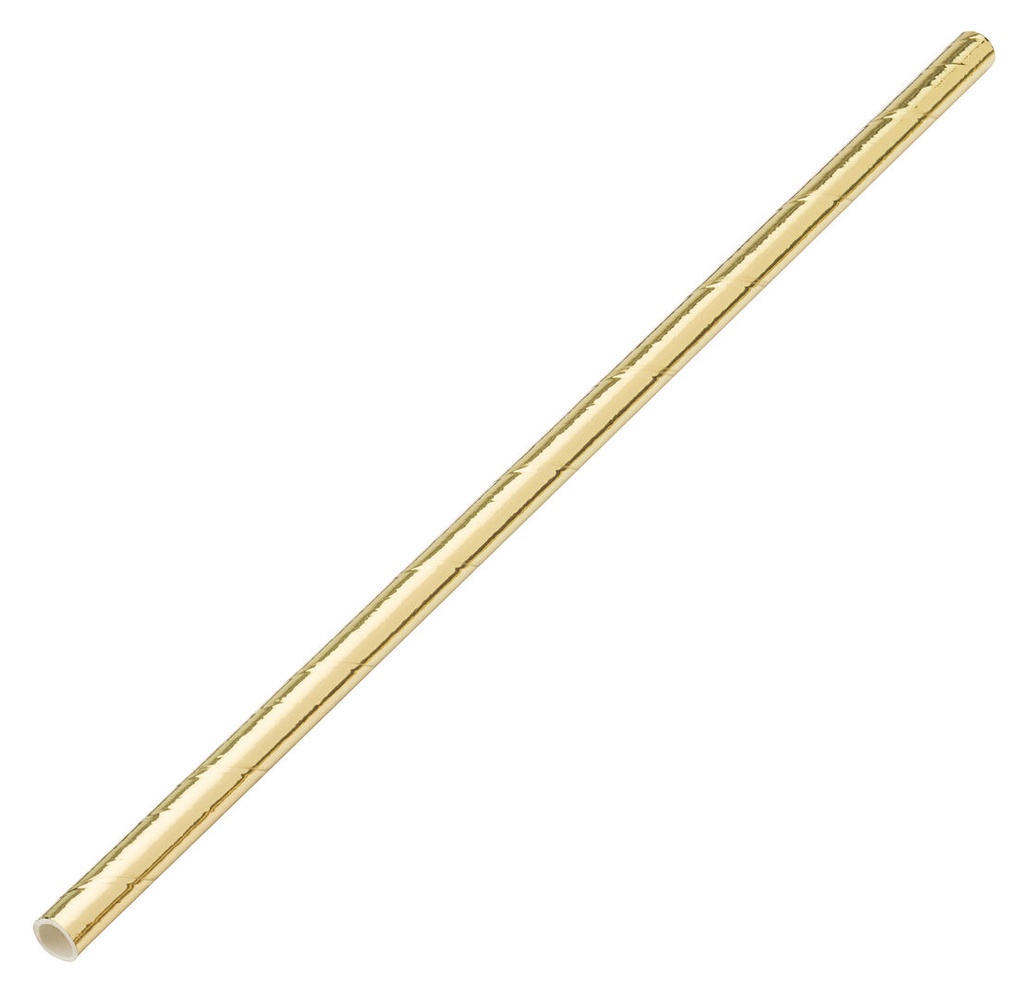Utopia – Paper Solid Gold Straw 8" (20cm) — F90102-000000-B01024