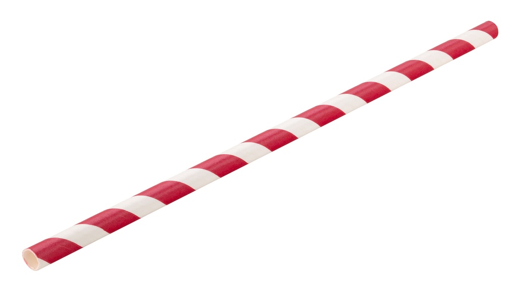 Utopia – Paper Red Stripe Straw 8" (20cm) — F90108-000000-B01024