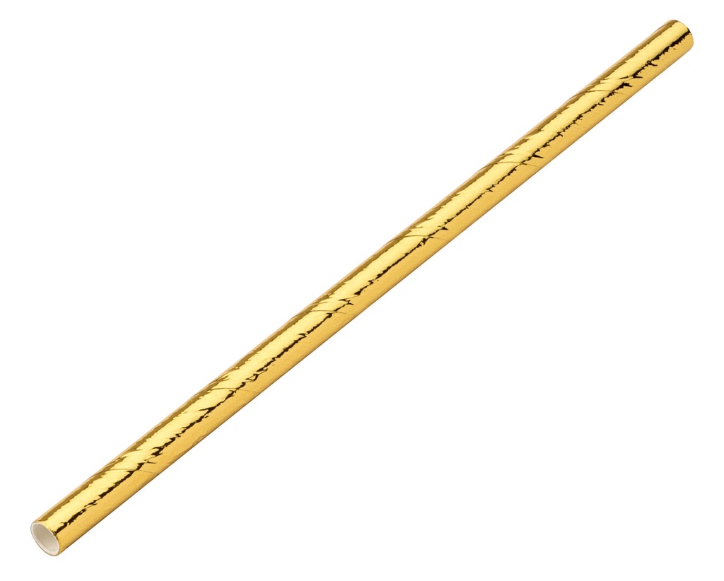 Utopia – Paper Gold mixed beverage Straw 5.5" (14cm) 5mm — F90121-000000-B01024