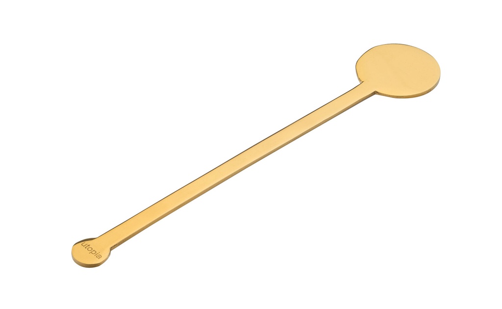 Utopia – Stainless Steel Gold Stirrer 6" (15cm) — F90141-000000-B01024