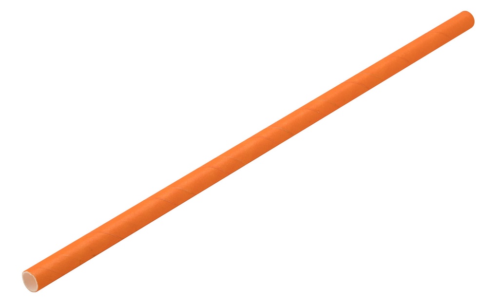 Utopia – Paper Solid Orange Straw 8" (20cm) Box of 250 — F90161-000000-B01024