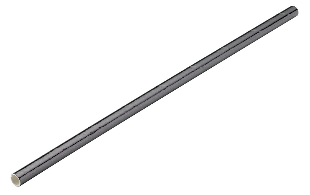 Utopia – Paper Gunmetal Metallic Straw 8" (20cm) Box of 250 — F90182-000000-B01024
