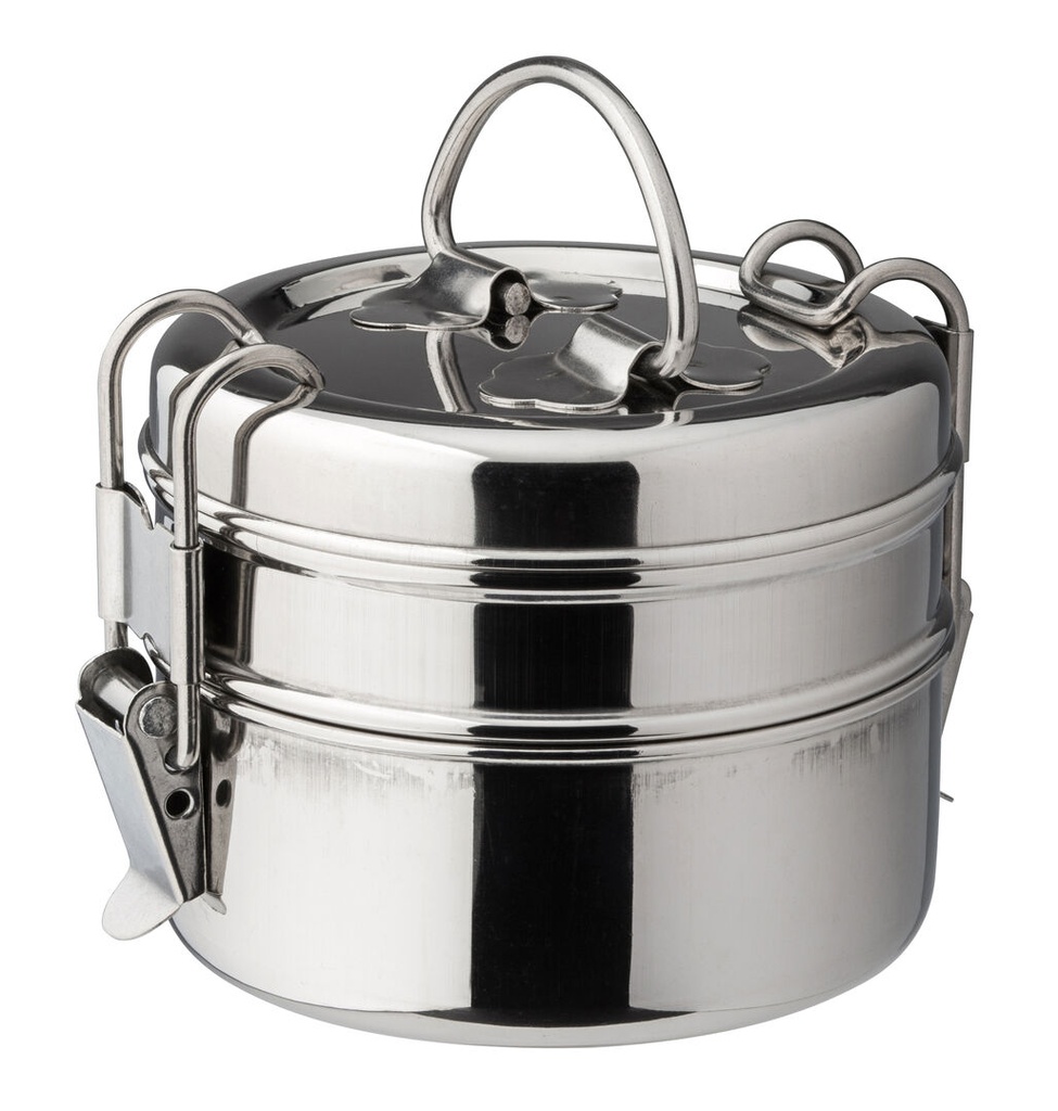 Utopia – 2 Tier Tiffin Box 4.25" (11cm) H: 5.75" (14.5cm) — F91132-000000-B01006