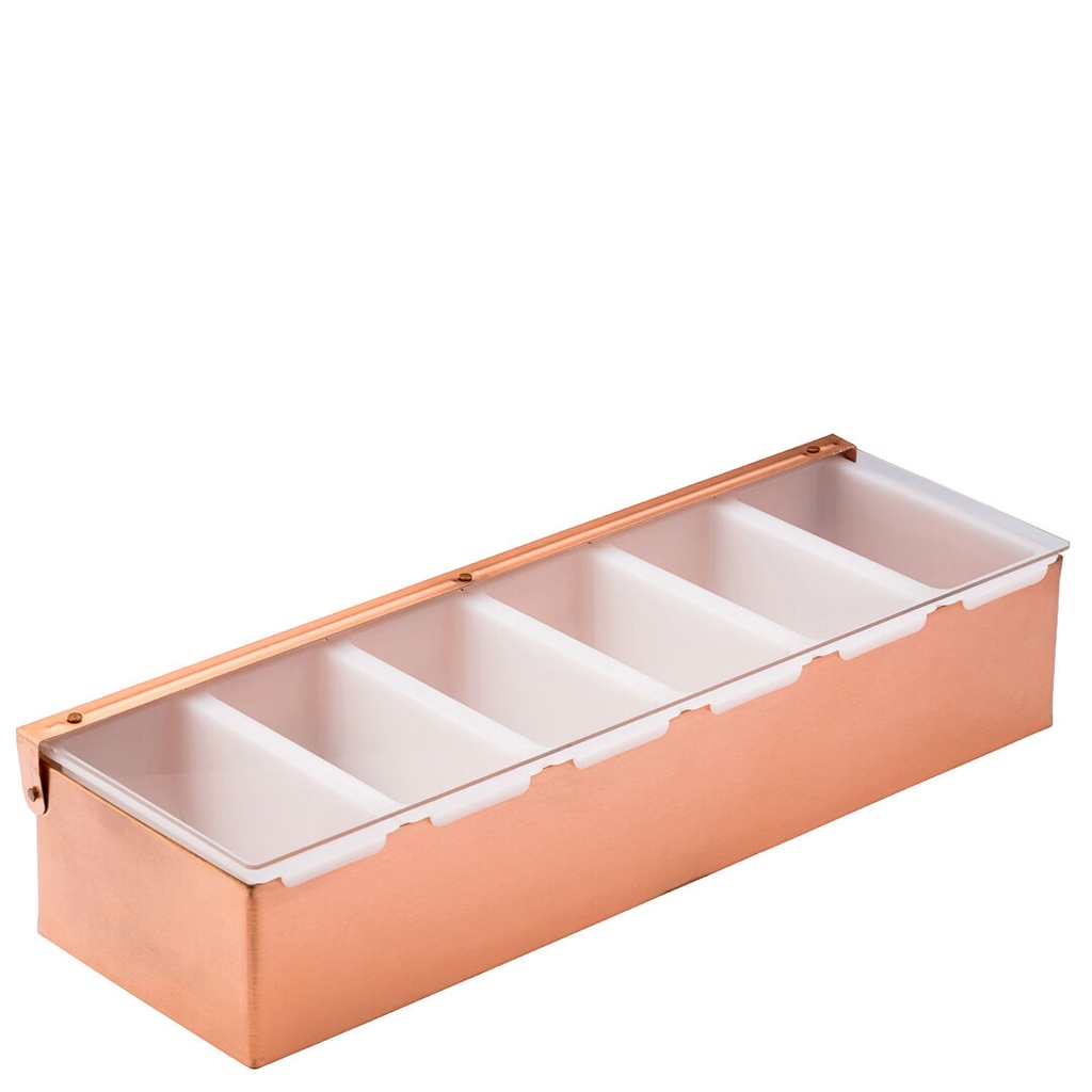 Utopia – Copper Condiment Holder - 6 Inserts 17.5" (44.5cm)
