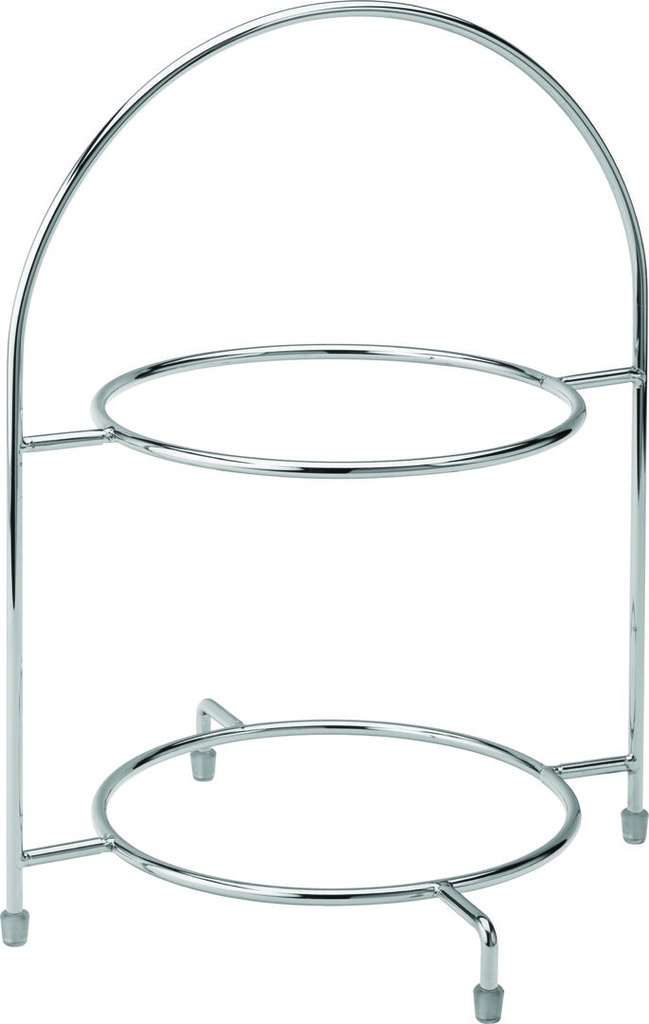 Utopia – Chrome 2 Tier Cake Plate Stand 12.5" (32cm) — F91202-000000-B01001