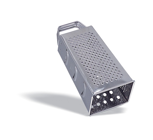 [02044] Mallard Ferrière Four-sided stainless steel box grater — Height: 230 mm — 02044