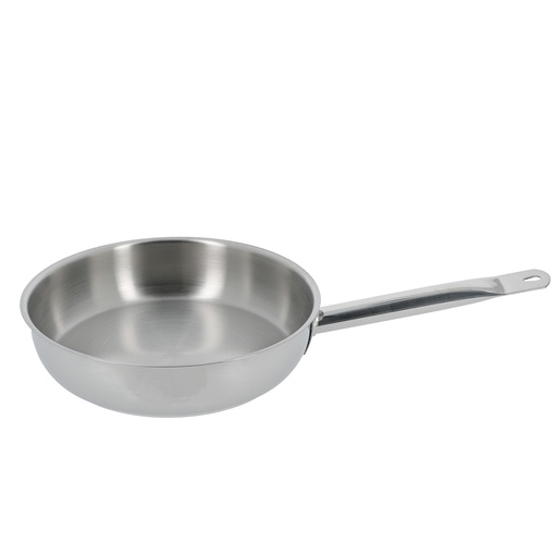 [00405] Mallard Ferrière Professional stainless steel frying pan — Diameter: 200 mm; Height: 40 mm — 00405