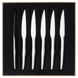 DEGRENNE GUEST Set of  of 6 steak knives solid handle serrated — 206294
