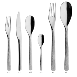 DEGRENNE GUEST STAR — 50 pieces solid handle serrated box set — 223498 (One piece)