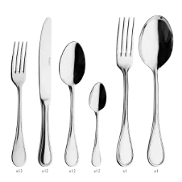 DEGRENNE VERLAINE — 50 pieces solid handle serrated box set — 246077 (One piece)