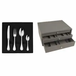 DEGRENNE VERLAINE — 124 pieces solid handle serrated box set — 246079 (One piece)