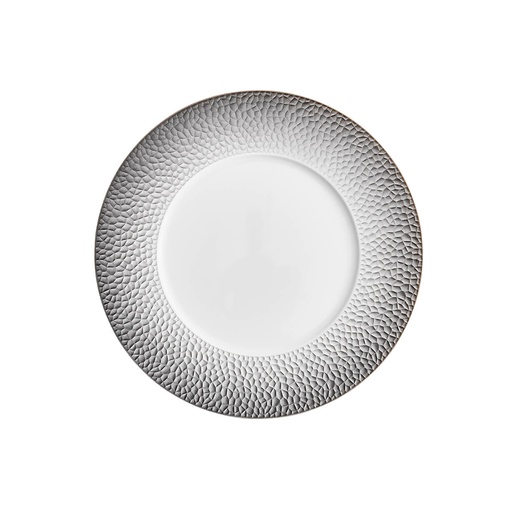 [245603] DEGRENNE COLLECTION L FRAGMENT NOIR — Round Dessert / Salad/ App. plate w/wide rim — 245603 (Pack of 6 pieces)