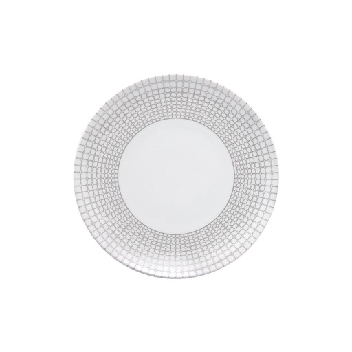 [247228] DEGRENNE COURONNE ARGENTEE — Round dinner plate 26cm — 247228 (Pack of 6 pieces)