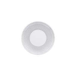 DEGRENNE COURONNE ARGENTEE — Round Dessert plate 20cm — 247231 (Pack of 6 pieces)