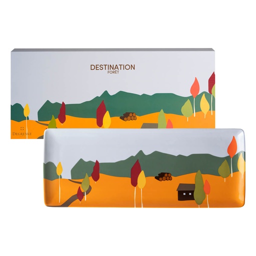 [243560] DEGRENNE DESTINATION FORET rectangular shared plate 40x16 cm — 243560