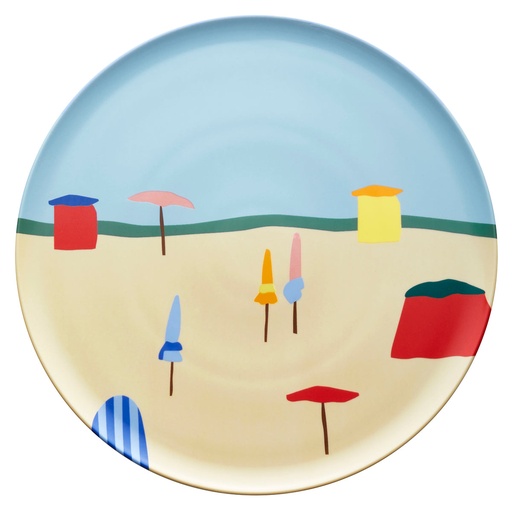 [241261] DEGRENNE DESTINATION MER round shared plate 32 cm — 241261