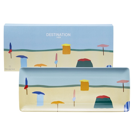 [241262] DEGRENNE DESTINATION MER — rectangular shared plate 40x16 cm — 241262 (One piece)